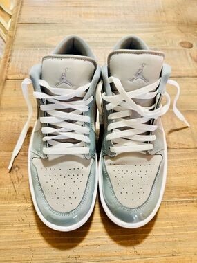 Jordan Mid-Top Sneakers in Light Gray and White Men’s Size 9 - worn only 1 day.